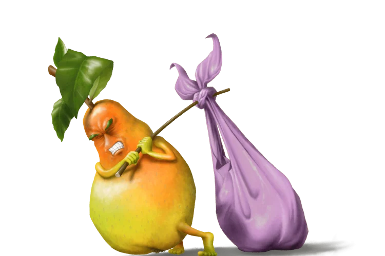 La poire des Gumlos, illustration de l'expression « garder une poire pour la soif »